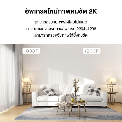 กล้องวงจรปิด  Xiaomi Mi Camera 2K Magnetic Mount กล้องอัจฉริยะ ภาพคมชัด 2K หมุนได้ 180°